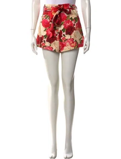 Pre-owned Zimmermann Linen Mini Shorts In Multicolor
