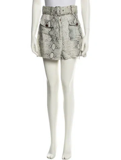 Pre-owned Zimmermann Linen Mini Shorts In Neutral