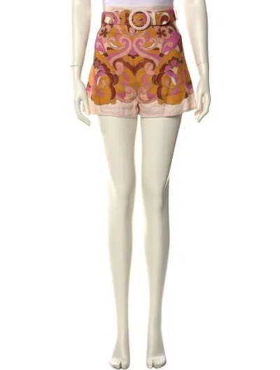 Pre-owned Zimmermann Linen Mini Shorts In Neutral