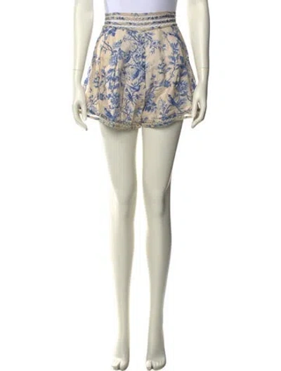 Pre-owned Zimmermann Linen Mini Shorts In Neutral