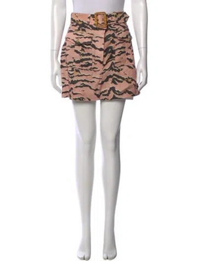 Pre-owned Zimmermann Linen Mini Shorts In Neutral