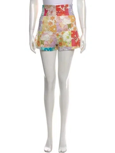 Pre-owned Zimmermann Linen Mini Shorts In Neutral