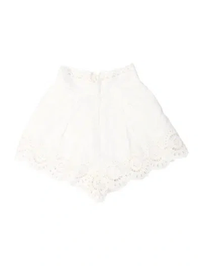 Pre-owned Zimmermann Linen Mini Shorts In Neutral