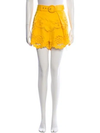 Pre-owned Zimmermann Linen Mini Shorts In Neutral