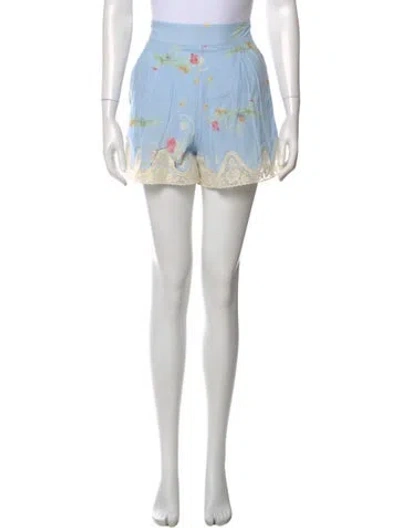 Pre-owned Zimmermann Linen Mini Shorts In Neutral