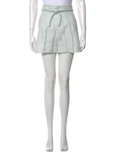Pre-owned Zimmermann Linen Mini Shorts In Neutral