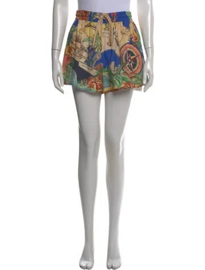 Pre-owned Zimmermann Linen Mini Shorts In Neutral