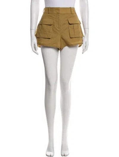 Pre-owned Zimmermann Linen Mini Shorts In Neutral