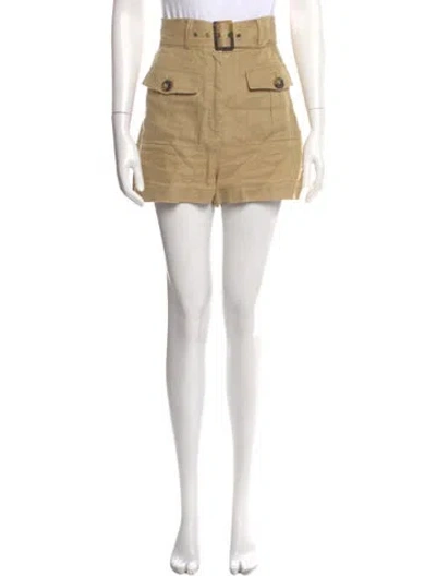 Pre-owned Zimmermann Linen Mini Shorts In Neutral