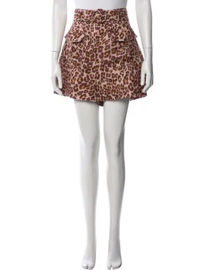 Pre-owned Zimmermann Linen Mini Shorts In Neutrals