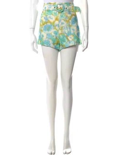 Pre-owned Zimmermann Linen Mini Shorts In Neutrals