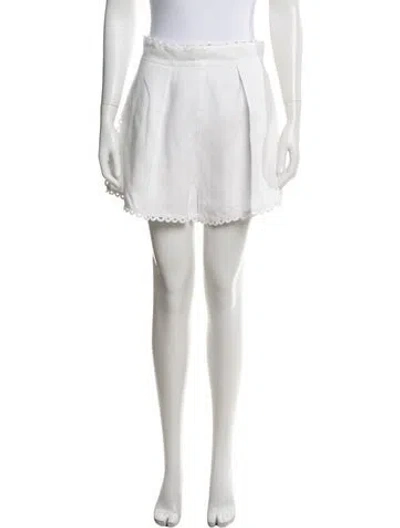 Pre-owned Zimmermann Linen Mini Shorts In Neutrals