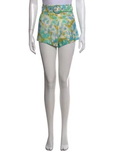 Pre-owned Zimmermann Linen Mini Shorts In Neutrals