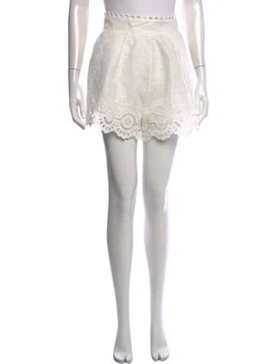 Pre-owned Zimmermann Linen Mini Shorts In Neutrals