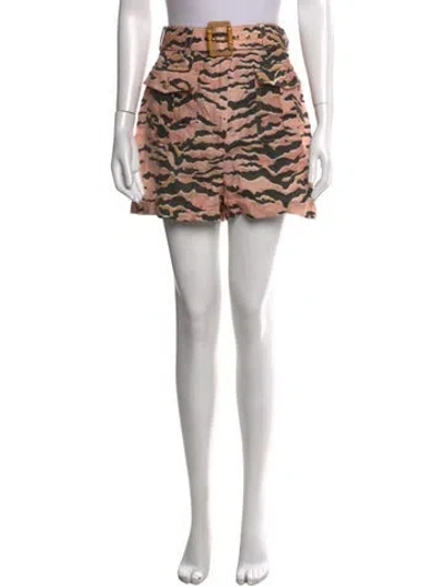 Pre-owned Zimmermann Linen Mini Shorts In Neutrals