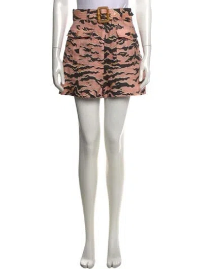 Pre-owned Zimmermann Linen Mini Shorts In Neutrals