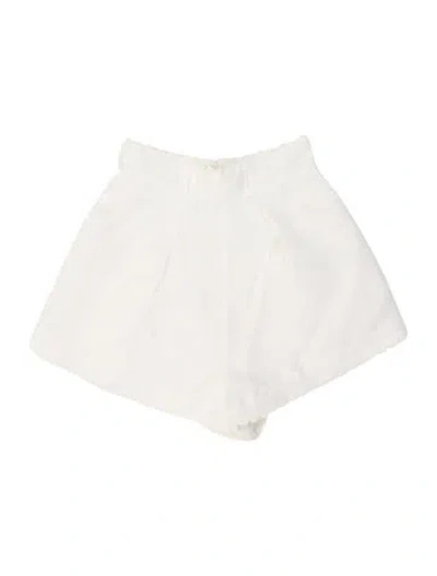 Pre-owned Zimmermann Linen Mini Shorts In Neutrals