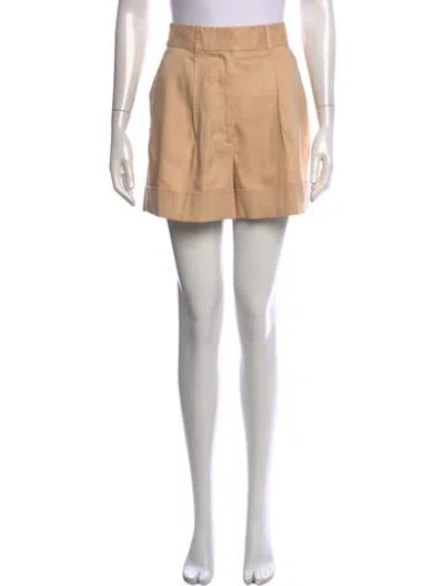 Pre-owned Zimmermann Linen Mini Shorts In Neutrals