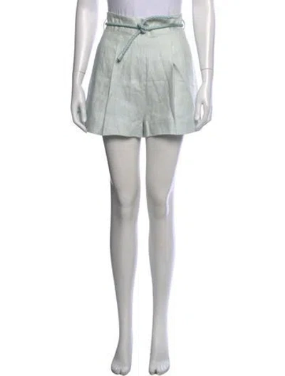 Pre-owned Zimmermann Linen Mini Shorts In Neutrals