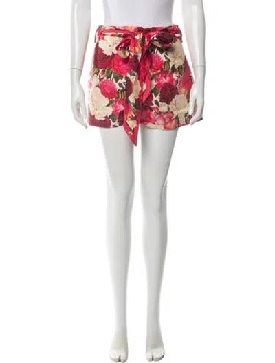 Pre-owned Zimmermann Linen Mini Shorts In Pink