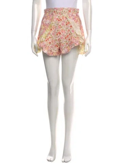 Pre-owned Zimmermann Linen Mini Shorts In Pink