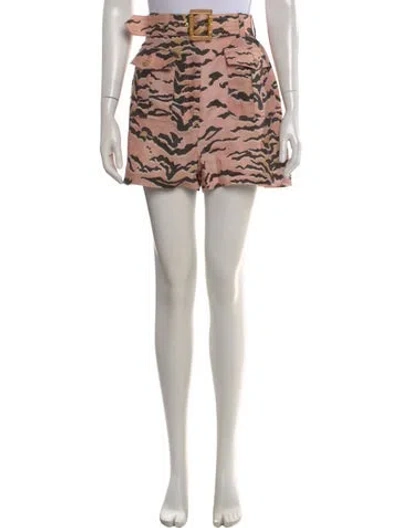 Pre-owned Zimmermann Linen Mini Shorts In Pink