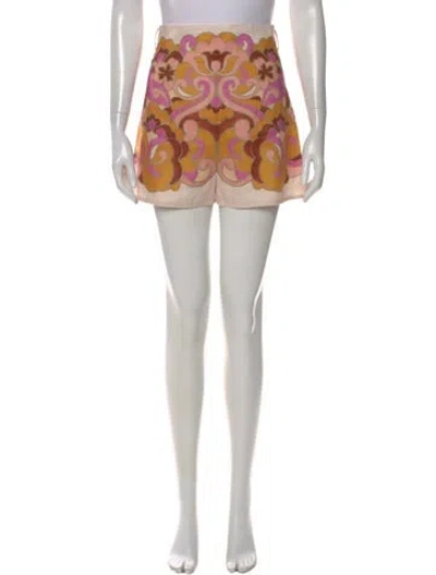 Pre-owned Zimmermann Linen Mini Shorts In Pink