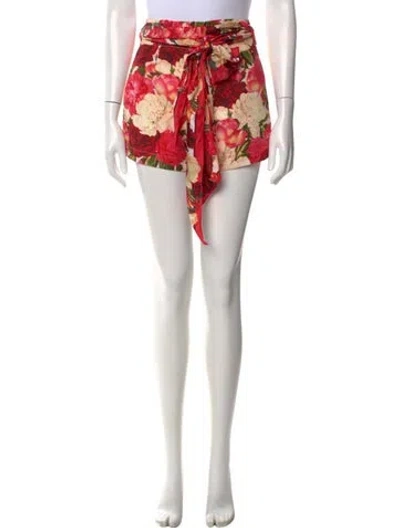 Pre-owned Zimmermann Linen Mini Shorts In Pink