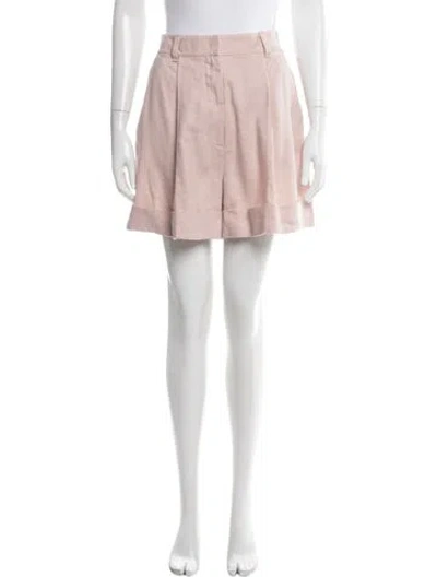 Pre-owned Zimmermann Linen Mini Shorts In Pink