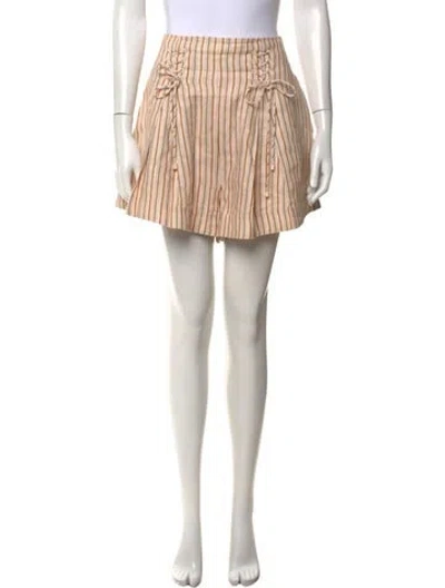 Pre-owned Zimmermann Linen Mini Shorts In Pink
