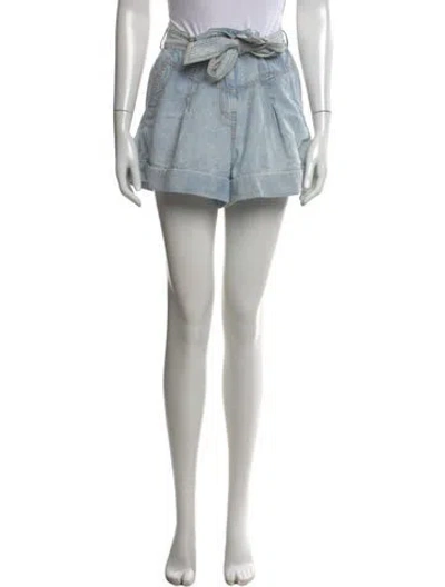 Pre-owned Zimmermann Linen Mini Shorts In Purple