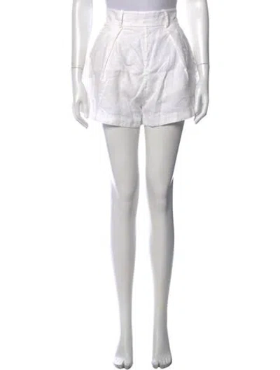 Pre-owned Zimmermann Linen Mini Shorts In Purple