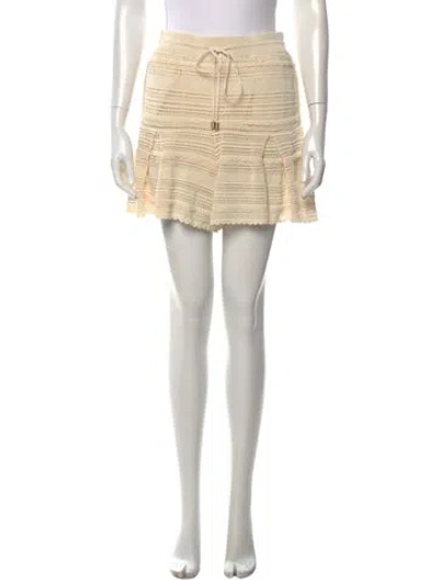 Pre-owned Zimmermann Linen Mini Shorts W/ Tags In Neutrals