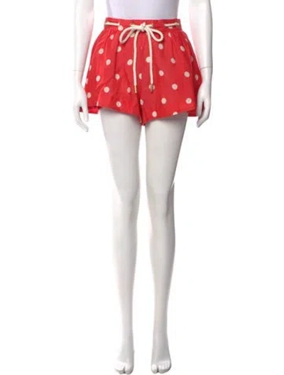 Pre-owned Zimmermann Linen Mini Shorts W/ Tags In Pink