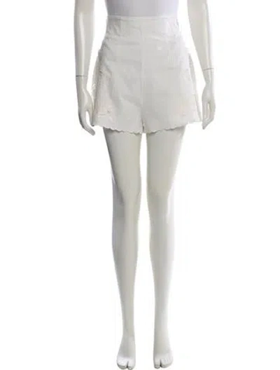 Pre-owned Zimmermann Linen Mini Shorts In White