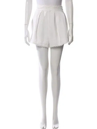 Pre-owned Zimmermann Linen Mini Shorts In White