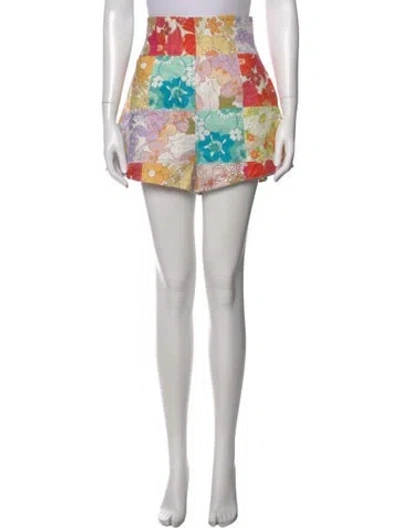 Pre-owned Zimmermann Linen Mini Shorts In White