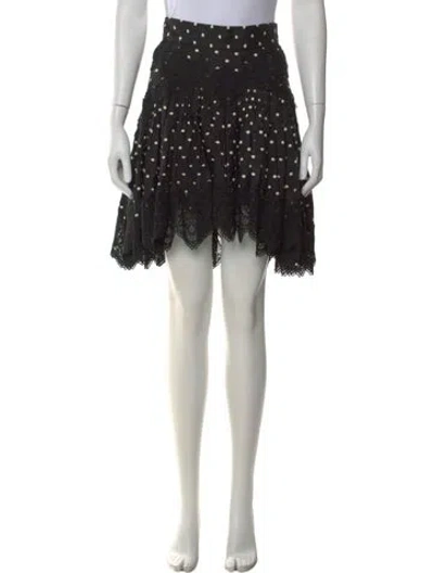 Pre-owned Zimmermann Linen Mini Skirt In Black
