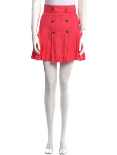 Pre-owned Zimmermann Linen Mini Skirt In Green