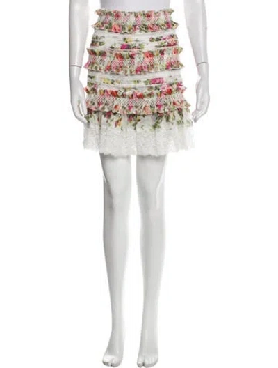 Pre-owned Zimmermann Linen Mini Skirt In Multi