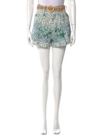Pre-owned Zimmermann Linen Mini Skirt In Multi