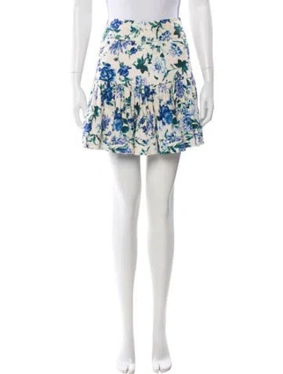 Pre-owned Zimmermann Linen Mini Skirt In Neutral