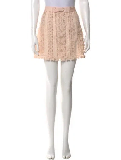 Pre-owned Zimmermann Linen Mini Skirt In Neutral