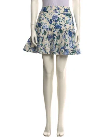 Pre-owned Zimmermann Linen Mini Skirt In Neutral