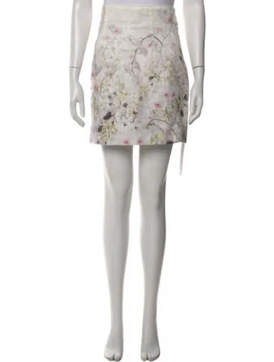 Pre-owned Zimmermann Linen Mini Skirt In Neutral