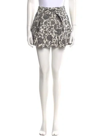 Pre-owned Zimmermann Linen Mini Skirt In Neutrals