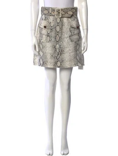 Pre-owned Zimmermann Linen Mini Skirt In Neutrals