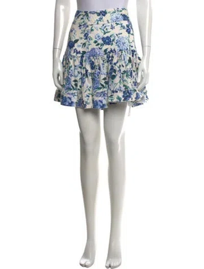 Pre-owned Zimmermann Linen Mini Skirt In Neutrals