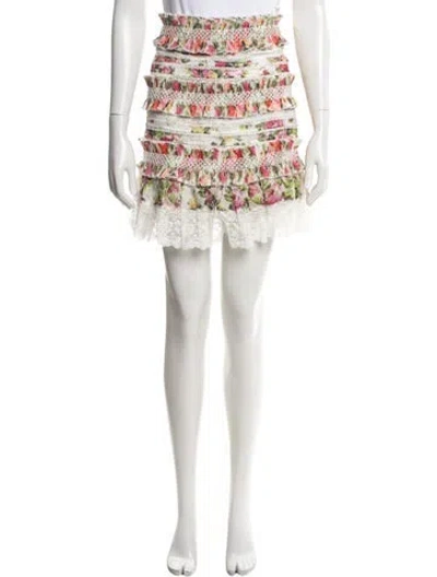 Pre-owned Zimmermann Linen Mini Skirt In Neutrals