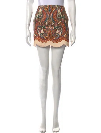 Pre-owned Zimmermann Linen Mini Skirt In Neutrals